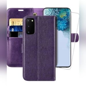 Monasay Purple Leather Phone Wallet Case Samsung Galaxy S20 FE NIB